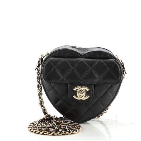 Vintage Chanel heart shoulder bag